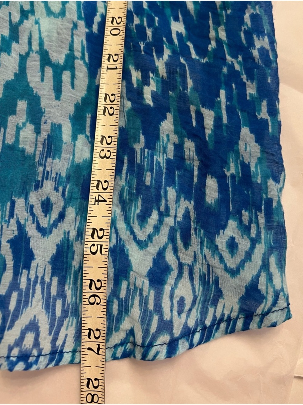 Ruby Rd. Blue & Turquoise Patterned Button-Down Shirt - Picture 6 of 7